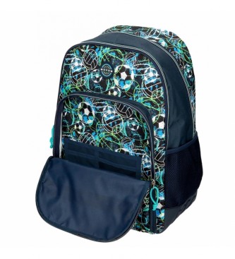 Movom Movom Balls Two Compartment School Backpack com trolley azul