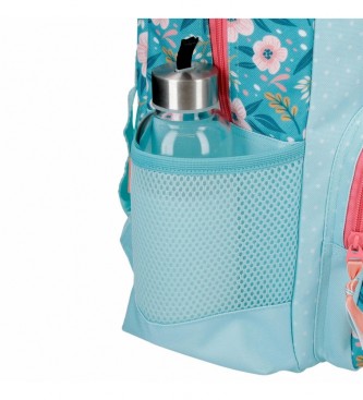Movom Never Stop Dreaming small backpack with blue trolley