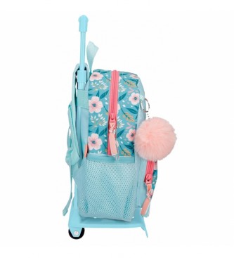Movom Nunca pare de sonhar com uma mochila pequena com trolley azul