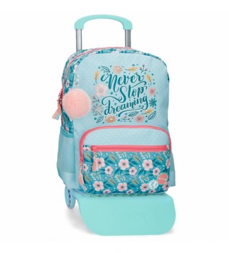 Movom Movom Never Stop Dreaming 42 cm ryggsck med bl trolley