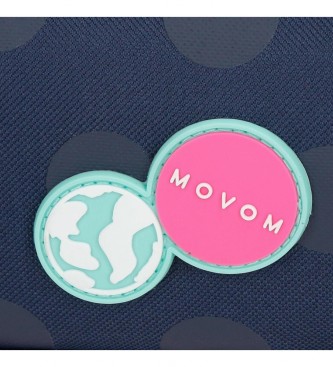 Movom Movom Dreams time Schoolrugzak met twee compartimenten en trolley marineblauw