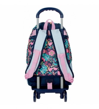 Roll Road Pelican Love Roll Road Backpack with trolley -32x44x17,5cm- Blue