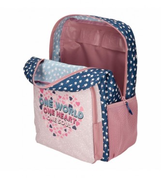 Roll Road Roll Road School Backpack with Trolley Roll Road One World pink