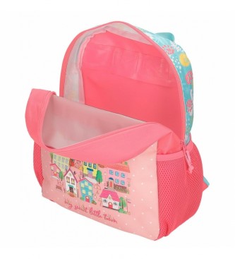 Roll Road Roll Road My little town preschool backpack with trolley pink