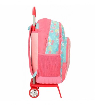 Roll Road Roll Road My little Town Sac  dos scolaire  deux compartiments avec trolley Roll Road Pink