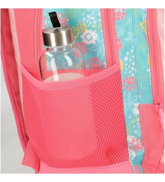 Roll Road Roll Road My little Town Two Compartment School Backpack with Trolley pink