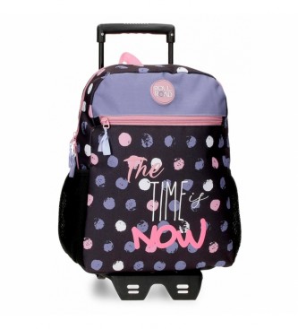Roll Road Roll Road Preschool Backpack The time is now with trolley black