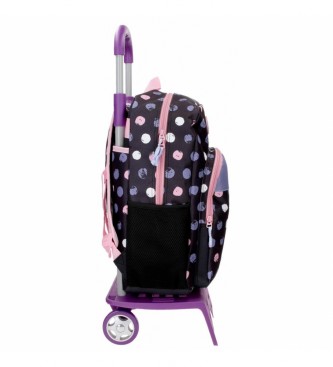 Roll Road School Backpack with Trolley The time is now black 