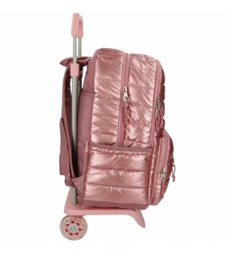 Pepe Jeans Pepe Jeans Carol 44cm Double Compartment backpack with trolley pink