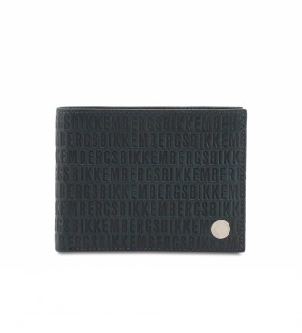 Bikkembergs Leather wallet E4BPPME553023 blue -13x10x1cm
