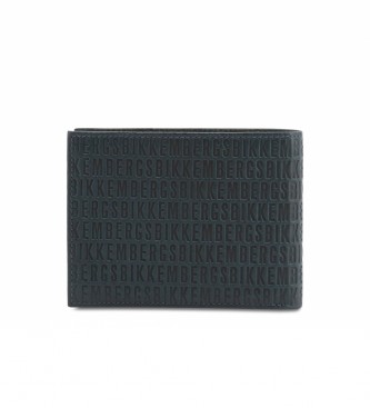 Bikkembergs Leather wallet E4BPPME553023 blue -13x10x1cm