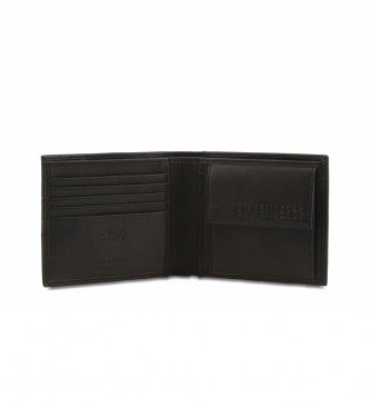 Bikkembergs Portefeuille en cuir E4BPME1I3053 noir -11,5x9,5x1,5cm