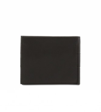 Bikkembergs Portefeuille en cuir E4BPME1I3043 noir -11,5x9,5x1,5cm