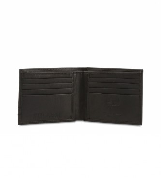 Bikkembergs Portefeuille en cuir E2CPME3F3043 noir -12x9x1cm