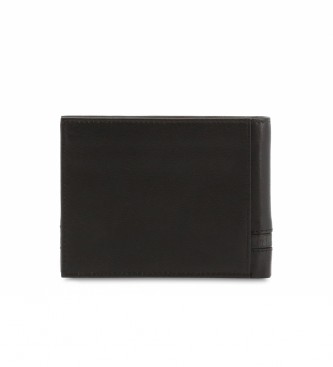 Bikkembergs Lederen portemonnee E2CPME3F3023 zwart -13x10x1.5cm