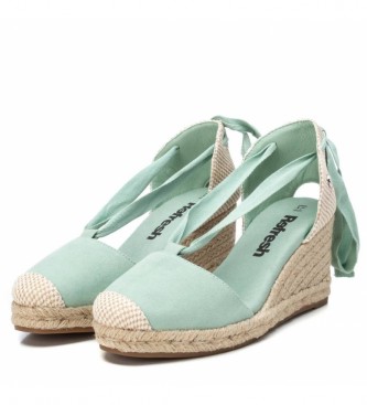 Refresh Greenish blue wedge sandals - Wedge height 8cm