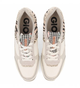 Gioseppo Eugene Sneakers com impressão, Vichy e Flowers branco, bege