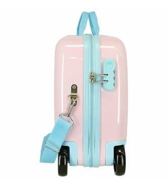 Joumma Bags Valigia per bambini Minnie Florals 2 ruote multidirezionale rosa chiaro