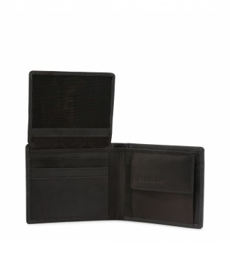 Carrera Jeans Graue Leder Brieftasche -11.5x9x2.5