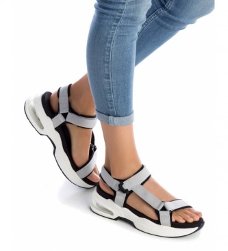 Xti Grey sport sandals - Platform height 6cm 