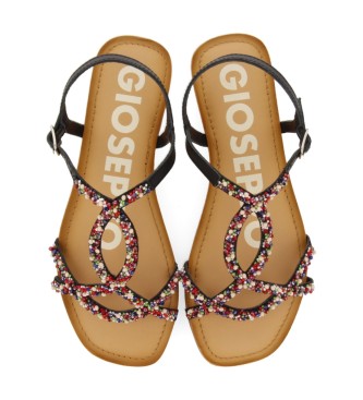 Gioseppo Andira black leather sandals