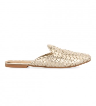 Gioseppo Golden braided leather slipper