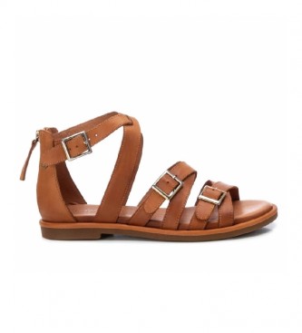 Carmela Leather sandals 068260 camel