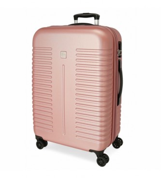 Roll Road Valise  roulettes moyenne Inde rigide 70cm Nude