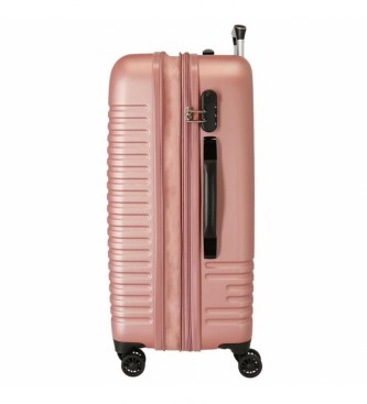 Roll Road Roll Road India Rigid 55-70cm Nude Roll Road India Suitcase Set