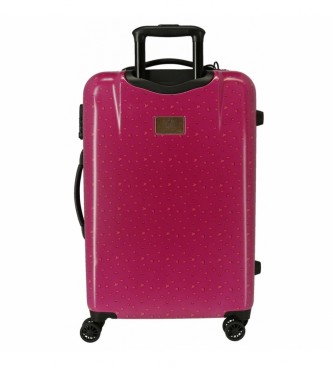 Santoro Średnia sztywna walizka 67cm For my love fioletowa