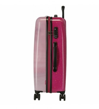 Santoro Medium rigid suitcase 67cm For my love purple