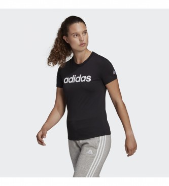 adidas T-shirt Loungewear Essentials Slim Logo nera