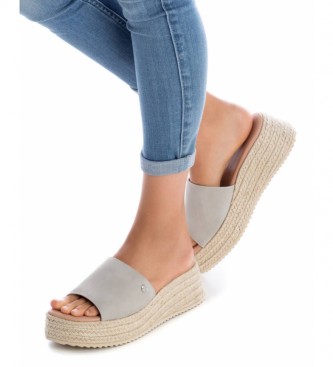 Refresh Sandals with platform 079295 gray -platform height: 6cm