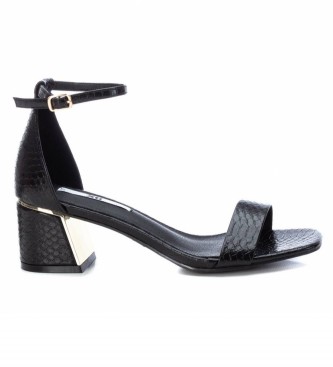 Xti Sandals with black heel - Height heel 6cm 