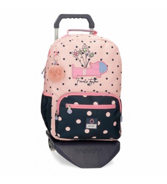 Enso Enso Friends Together computer backpack with pink trolley