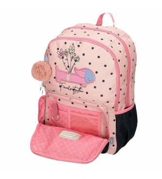 Enso EnsoFriends Together backpack double adaptable compartment pink