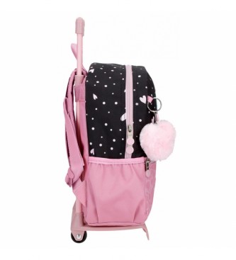 Enso Enso Love Vibes stroller backpack with pink trolley