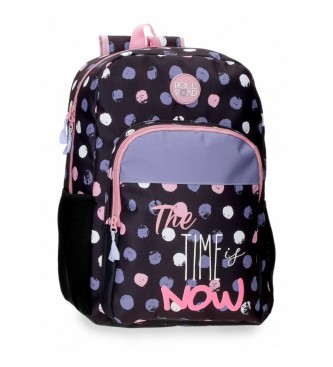 Roll Road Mochila Escolar 40cm The time is now negro