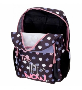 Roll Road Mochila Escolar 40cm The time is now negro