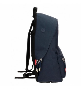 Pepe Jeans Dikran 44cm backpack adaptable to trolley blue