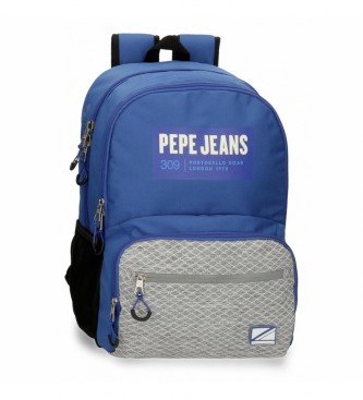 Pepe Jeans Darren Rucksack mit zwei Fchern blau