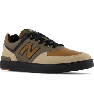 New Balance Court 574 green leather sneakers