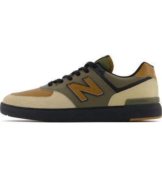 New Balance Court 574 green leather sneakers