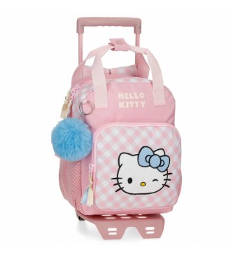 Joumma Bags Hello Kitty Wink 28cm rygsk med trolley pink