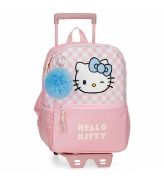 Joumma Bags Hello Kitty wink mochila 32cm com carrinho cor de rosa