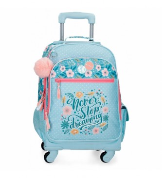 Movom MovomNever Stop Dreaming 4R wheeled backpack blue