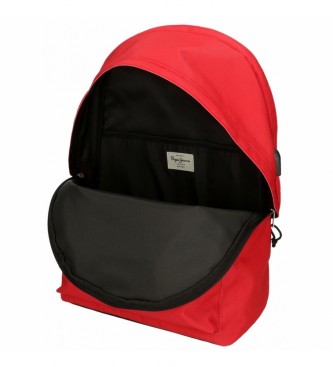 Pepe Jeans Computer backpack Aris Colorful Red