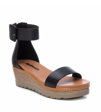 Refresh Sandalen mit Keil 079922 schwarz -Absatzhhe 5 cm