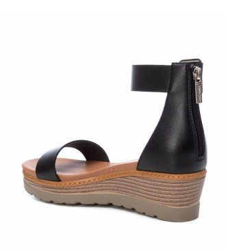 Refresh Sleehak sandalen 079922 zwart -Hoogte hak 5 cm