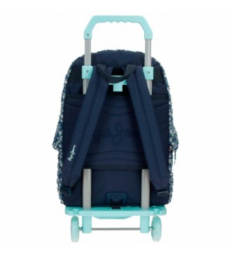 Pepe Jeans Pepe Jeans Demin Star 44cm rygsk med trolley bl
